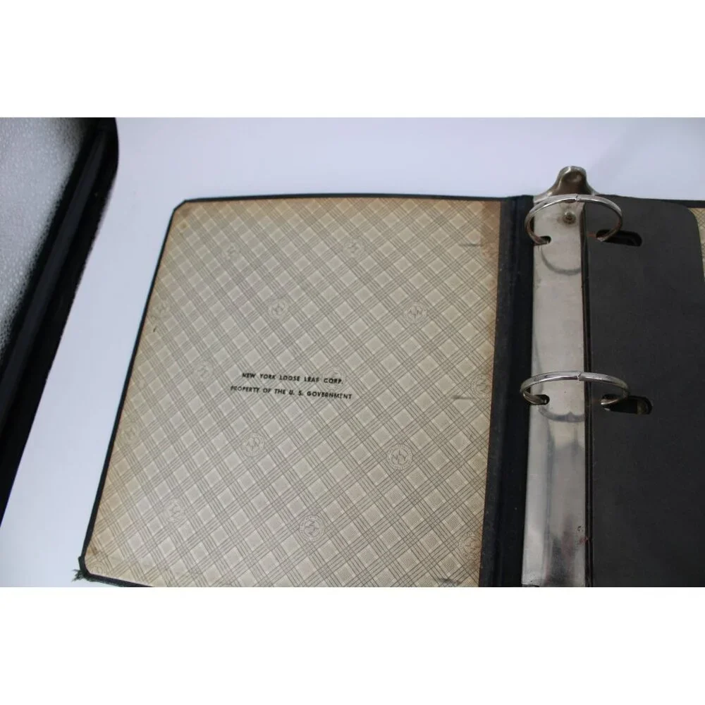 Vintage Black 3 Ring Binder US Government 93842